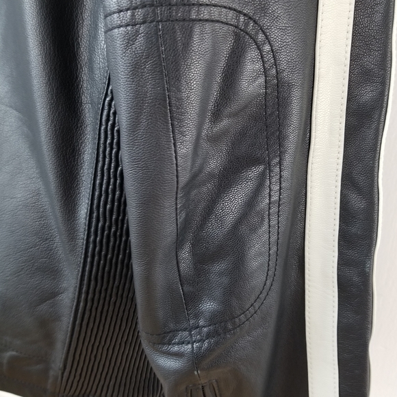 Kenneth Cole Reaction Genuine Leather Moto Jacket, Size L - Picture 9 of 16